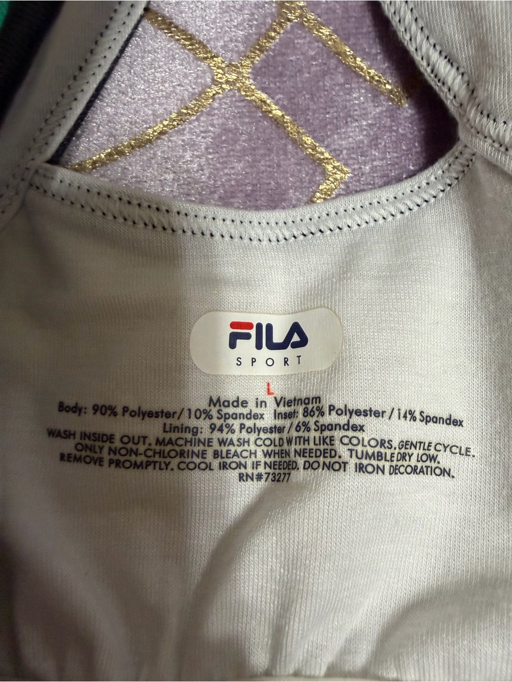 💥 WOMENS FILA Racerback Athletic Tank with Neon Abstract Print - Picture 6 of 10